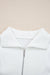 Ensemble sweat-shirt et short blanc à col côtelé et épaules tombantes