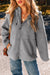 Pale Khaki Fleece zip up up cordon de casse-cordon