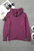 Maglione con cappuccio con pausa con caduta a costine a vello a V nero