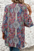 Red Paisley Impresión abierta Kimono