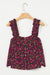 Rose boho tiras frilas tanques florais
