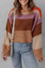 Maglione a maglia a maglia a goccia colorblock multicolore