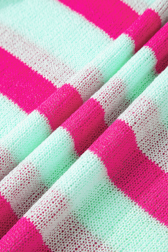 Stripe Green Stripe Round Neck Chave Cashage