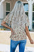 Leopard Waffle Knit Short Sleeve Top