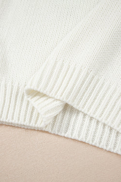 Stivali da fiocco ricamato bianco maglione a goccia grafica