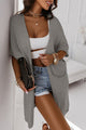 Black Dolman mezza manica in tasca lunga cardigan