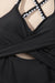 Black Ric Rac Trim Contrastato Patchwork Caltout One Piece Swimsuit