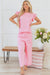 Pantaloni a gamba con manicotto artolpe perle testuriti rosa