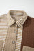 Pink Houndstooth Color Contrast Textured Patchwork Loose Shacket