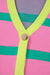Striscia rosa colorblock goccia con spalla abbottonata cardigan