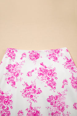 Sky Blue Boho Floral High Bruffer Maxi Skirt