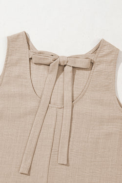 Ashleigh Blue Knot Sbope Back Ruffle Hem Mini Mini Vestido