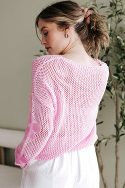 Maglione a goccia a goccia in maglia gustosa rosa rosa chiaro