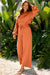 Flamingo Drop Shoulder Puff Sleeve Crop Pullover Drawstring Wide Leg Pants Set