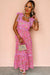 Vestito maxi in pizzo floreale in pizzo verde