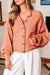 Pulsante a costola a costola rosa alberico anteriore Dolman Sleeve maglione cardigan