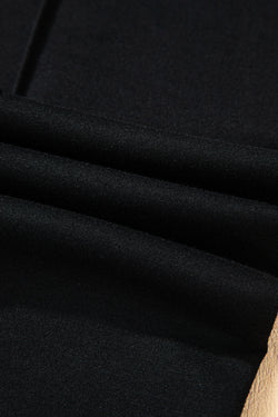 Black Double Zipper Hooded Jacket and Sweatpants Active Set