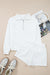 Ensemble sweat-shirt et short blanc à col côtelé et épaules tombantes