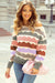 Maglione con spalla a strisce a strisce rosa a strisce a strisce a strisce