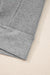 Gray Waffle Splicing Zip Up Front Button Hooded Jacket