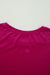 Velvet solido rosso rosa arruffato a due pezzi set