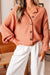 Pulsante a costola a costola rosa alberico anteriore Dolman Sleeve maglione cardigan