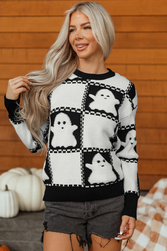 Magione di spalla a scacchi di Halloween Black Halloween