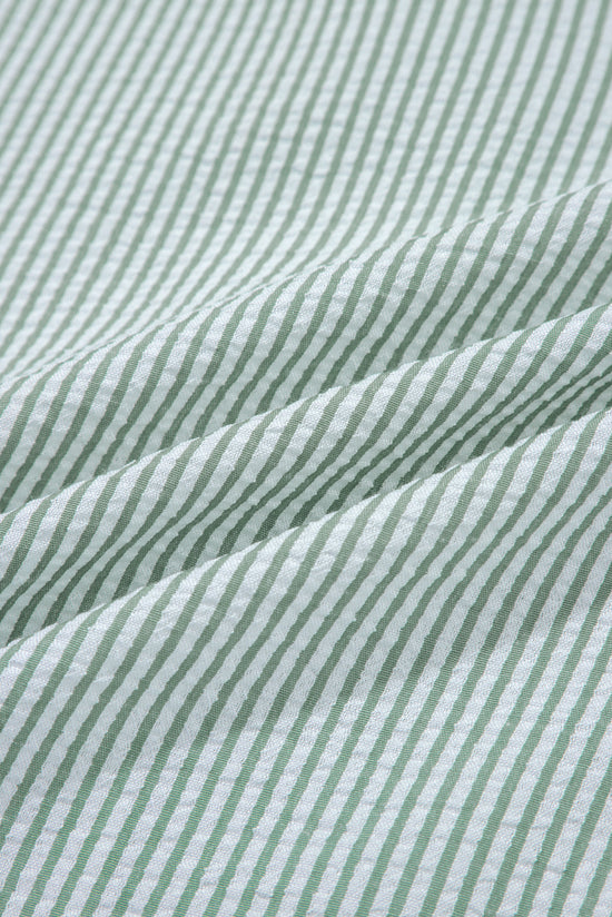 Sky Stripe Stripe Patchwork Crew Neck Topt