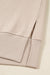 Jet Stream Solid Color Oversize Slit Sweatshirt Ribbed Leggings 2pcs Set