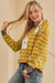 Stripe giallo margherita floreale a maglia rotonda a maglia a maglia