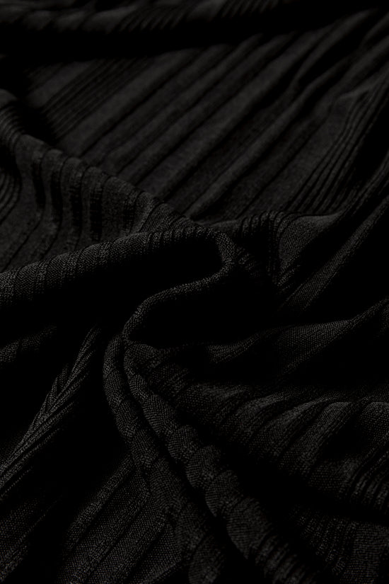 Tampa dianteira aberta aberta com nervuras pretas com bolsos