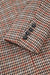 Blazer de collar de solapa de pecho de pecho marrón
