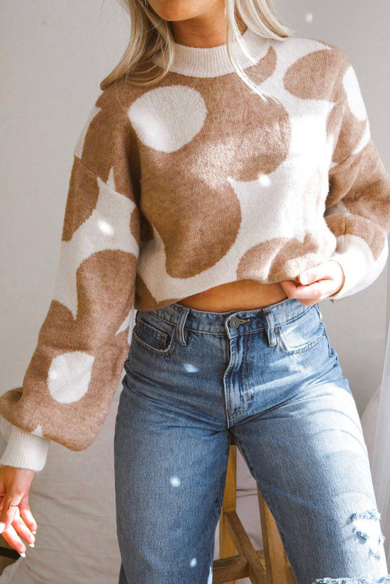 Chaque Big Flower Pattern Drop ombre Sweater