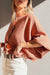 Pulsante a costola a costola rosa alberico anteriore Dolman Sleeve maglione cardigan
