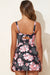 Robe de natation arrière à imprimé floral noir