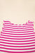 Sky Blue Stripe U Neck Maneveless Fit Fit Mini Vestido