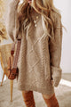 Robe de pull en vrac en tricot de câble à café
