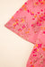 Stampa floreale rosso rosa a manica corta camicia sciolta