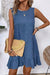 Ashleigh Blue Knot Sbope Back Ruffle Hem Mini Mini Vestido