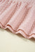 Delicacy Braided Texture Ruffle Hem Top Drawstring Loose Pants Set
