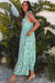 Vestito maxi in pizzo floreale in pizzo verde