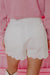 Sail Blue Shorts de jean de la taille haute de l'ourlet feston