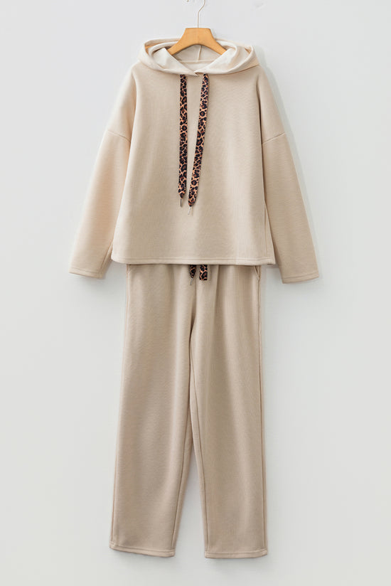 Traje de pana con sudadera con capucha y pantalones de cintura alta con cordón ajustable y encaje Jet Stream