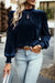 Camicetta di velluto blu blu navy