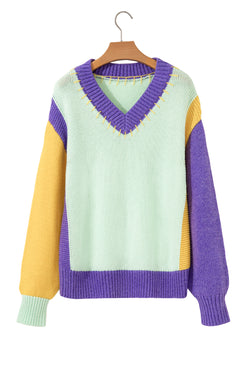 Blocco a gocce a gocce a forma di colore a V Green Stitched a V Blocco a tracolla