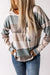Green Color Block Ribbed Long Sleeve Top with Pocket