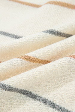 Maglione cardigan a strisce anteriore a V a strisce multicolour a strisce