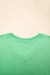 T -spalla a gocce a V Verde Verve Mint e Shorti con cownewwork