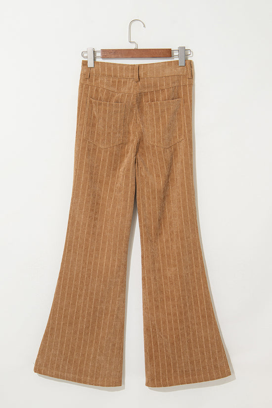 Pantaloni a scacchi a scacchi a scacchi di pompelmo pantaloni in vita alta