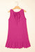 Ashleigh Blue Knot Sbope Back Ruffle Hem Mini Mini Vestido